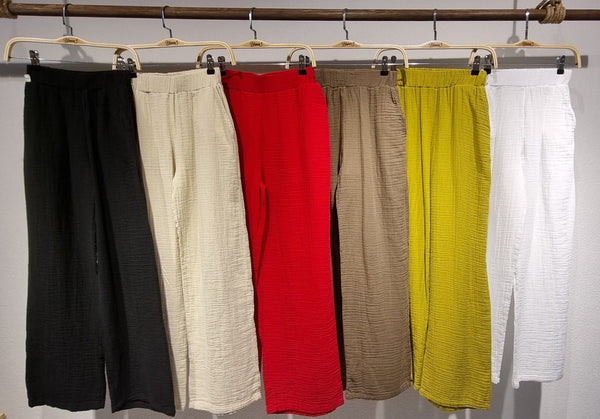 The Wide - Leg Gauze Pant - PERA COMPANY