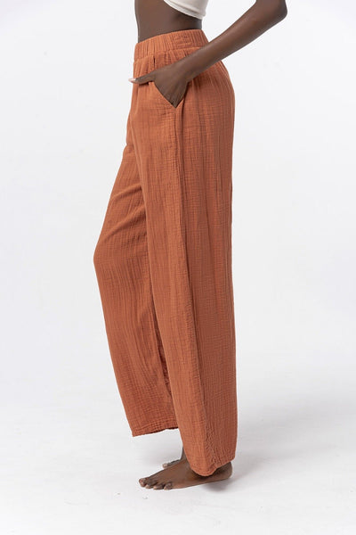 The Wide - Leg Gauze Pant - PERA COMPANY