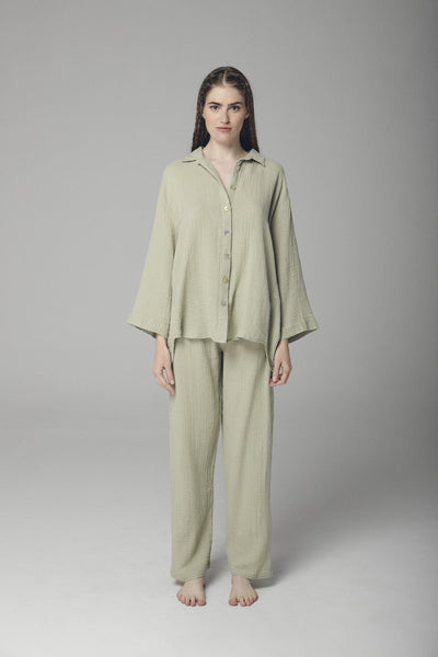 The Wide - Leg Gauze Pant - PERA COMPANY