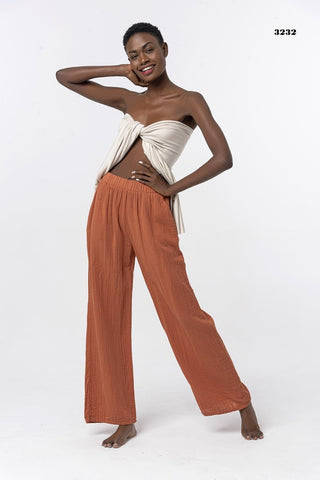 The Wide - Leg Gauze Pant - PERA COMPANY
